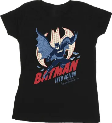 Produktbild von DC Comics - "Into Action" T-Shirt für Damen BI11231 (L) (Schwarz)