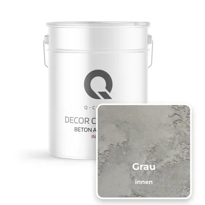 A white bucket of decorative plaster with a sample swatch of the product's texture and color.