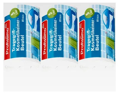 Produktbild von Kosmetik-Müllbeutel mit Tragegriff, 5 Liter, 3er-Pack
