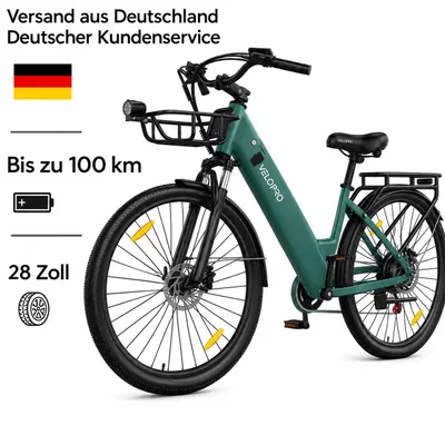 Produktbild von VELOPRO C1Pro Pedelec 28 Zoll E-Bike, 36V 18Ah Akku(80-100km), Shimano 7 Gang