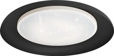Produktbild von EGLO LED Deckenleuchte Penjamo, Kristalleffekt Deckenlampe aus Metall und Kunststoff, Wohnzimmerlampe in Schwarz, Weiß, Schlafzimmerlampe, warmweiß