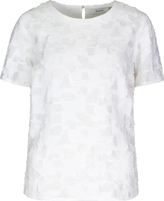 Produktbild von Bianca Bluse DARNI, Kurzarm, Rundhalsausschnitt, Jacquard & Jersey, Elfenbein, Größe 40