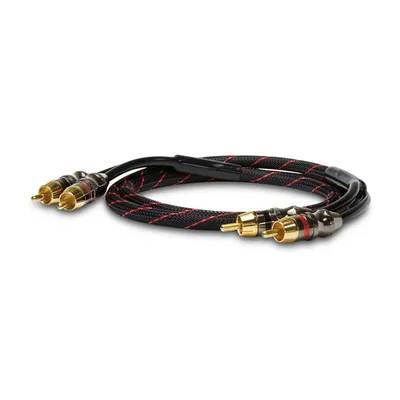 Image de Câble RCA stéréo Dynavox Perfect Sound, contacts dorés, adapté aux appareils audio avec prises RCA comme les amplificateurs, lecteurs CD, récepteurs AV, couleur noir/rouge, longueur 1,5m