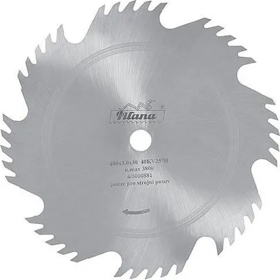 A circular saw blade with teeth, centered on a light gray background.