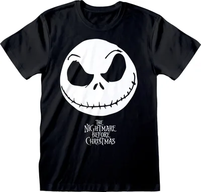 Produktbild von Nightmare Before Christmas - Jack Face - Black T-Shirt - Größe M