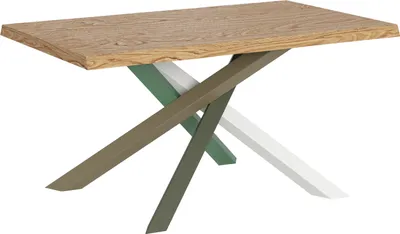 Produktbild von Ausziehbarer Tisch 90x140/240 cm Versalux entrindete Eiche, Beine 4/A