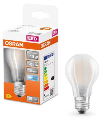 Produktbild von LEDVANCE 4058075303409, 4 W, 40 W, E27, 470 lm, 15000 h, Kaltweiße