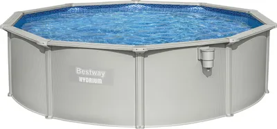 Produktbild von Bestway® Hydrium™ Stahlwandpool Komplett-Set mit Sandfilteranlage Ø 460 x 120 cm, granitgrau, rund