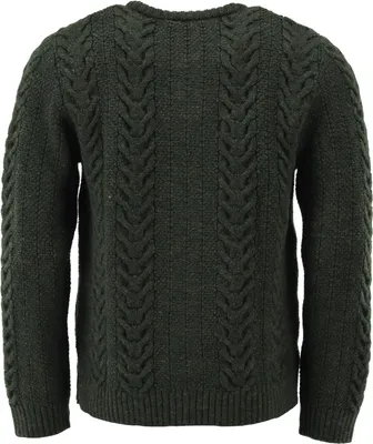 Produktbild von Trachten Wolljanker Strickjacke Zopfmuster aus Wolle, Größe:56/2XL, Farbe:Oliv