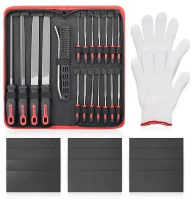 Produktbild von Famanu Feilen-Set 34-teilig für Metall und Holz mit Aufbewahrungstasche - Ideal für Handwerker