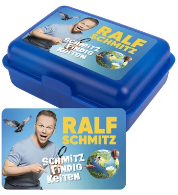 Lunchbox mit Trennwand, blau, 17,5 x 12,8 x 6,9 cm