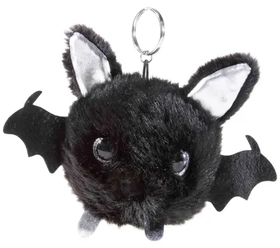 Produktbild von Schlüsselanhänger Kuscheltier Fledermaus schwarz 9 cm Halloween