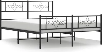 Obrázek produktu pro vidaXL Kovová postel bez matrace s podnoží černá 160x200 cm