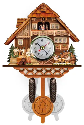 Produktbild von Holzuhren mit Kuckuck und Retro-Design für Wohnzimmer und Café-Dekoration