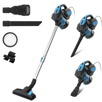 Produktbild von I5 - Kabelgebundener 2‑in‑1 Stiel- und Handstaubsauger - Leistung 600 W - Saugkraft 18.000 Pa - HEPA‑Filter - Beutellos - EU‑Stecker - Blau