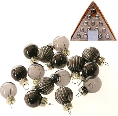 Produktbild von 15 x Baumkugeln aus Glas Ø 2 cm Mini Christbaumkugeln Baumhänger aus Glas Baumschmuck aus Glas