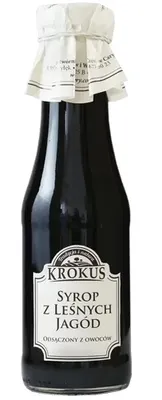Zdjęcie produktu dla SYROP JAGODOWY BEZGLUTENOWY 355 g (280 ml) - KROKUS