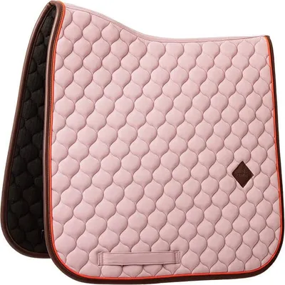 Produktbild von Kentucky Horsewear Saddle Pad Onion Quilt Leather Neon Dressage, Farbe:Old Rose, Größe:Full