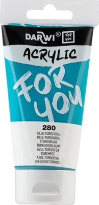 Zdjęcie produktu dla Darwi DFY Farba akrylowa Turquoise Blue 75 ml 1 szt.