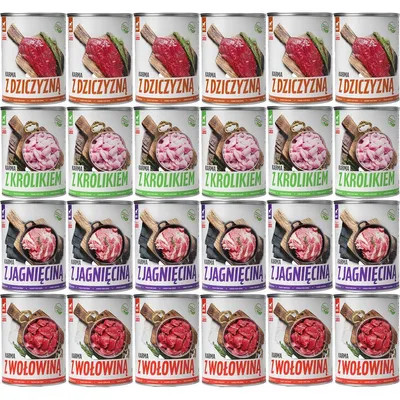 Produktbild von TufTuf | Hundefutter Geschmacksmix - Nassfutter Set 16x400g Dose - Hunde Nassfutter fur Hund