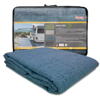 Produktbild von Primaflor Vorzeltteppich AEROTEX Blau 250x300cm - Wasserabweisender Vorzeltboden - Strapazierfähige Weichschaum Matte, ideal als Camping Bodenmatte und Zeltunterlage