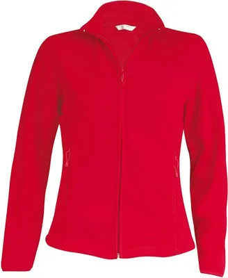 Produktbild von Kariban Damen Fleece Jacke Micro Fleecejacke Windjacke Winterjacke, Größe:3XL, Farbe:Rot
