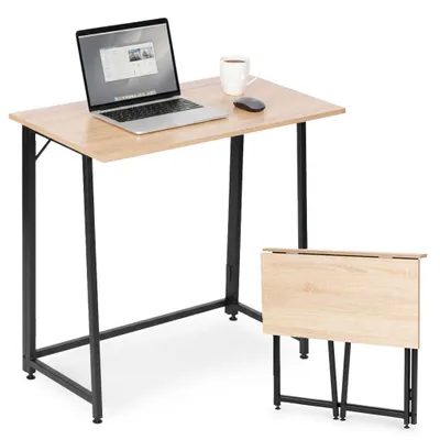 Zdjęcie produktu dla Składany stolik pod laptop, 80x45 cm, wykonany z MDF, styl loftowy