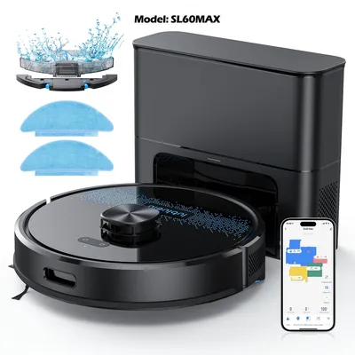 Obrázok produktu pre Robotický vysávač - Robotický mop - Inteligentný vysávač - Automatický vysávač - Funkcia automatického vysypávania