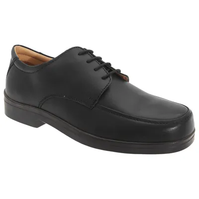 Image de Chaussures à lacets pour hommes Roamers, extra larges DF638 (49,5 EU) (Noir)