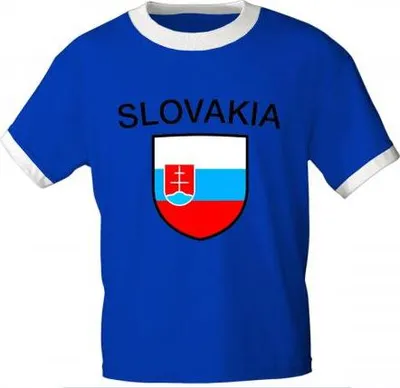 Produktbild von T-Shirt mit Print - Slovakia Slowakai - 76451 royalblau - Gr. S-XXL Größe - L