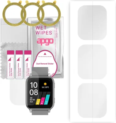 Produktbild von apgo 3 Stück Schutzfolie, klar, kompatibel mit Umidigi Uwatch 5 Smartwatch, Hydrogel Displayschutzfolie mit Positionierhilfe, Displayfolie, robust und kratzfest