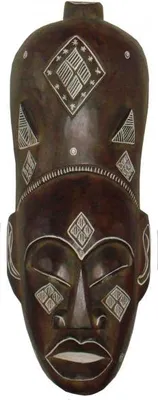 Produktbild von Maske Africa MAN, handgearbeitete Holz-Maske, Wandmaske