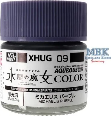 Produktbild von Mr. Hobby - Gunze XHUG-09 - Aqueous Gundam Color (10ml) Michaelis Purple - Neu