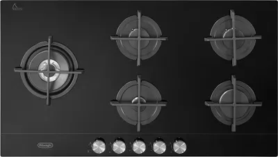 Immagine prodotto di De'Longhi NSL 590D NCM piano cottura Nero Da incasso 90 cm Gas 5 Fornelli
