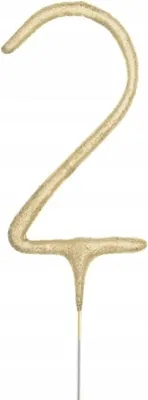 Obrázek produktu pro Prskavka Číslo 2, 16,5 Cm, Zlatá