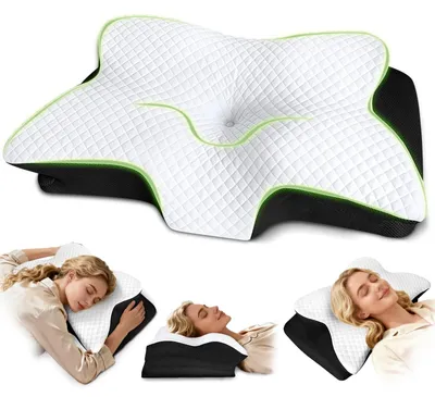 Immagine prodotto di Omgoods - Cuscino in memory foam per il collo - Cuscino ergonomico per un supporto ottimale
