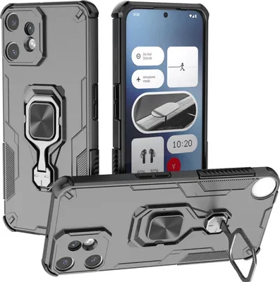 Produktbild von Für Nothing CMF Phone 2 Pro TPU Design Magnet Ring Halter Schutz Hülle Schwarz