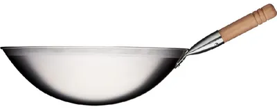 Produktbild von Wok-Pfanne Gebürsteter Edelstahl,Grifflänge 200 mm