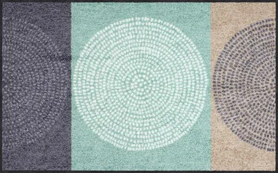 Produktbild von Salonloewe Fußmatte Nestor" grau/mint 75x150 cm"