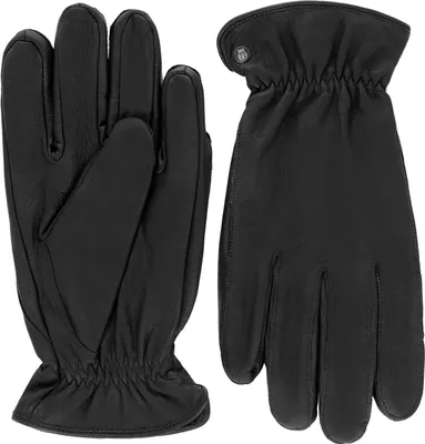 Roeckl Herren sportive Leder Handschuhe mit Fleece Futter in schwarz