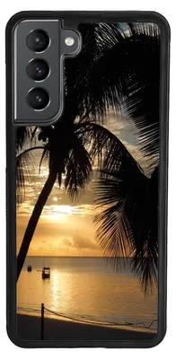 Produktbild von TPU Silikon Hülle für Samsung Galaxy S24 FE 5G Handy Cover Case Schutzhülle Handyhülle Bumper MOTIV 262 Palme Meer Himmel