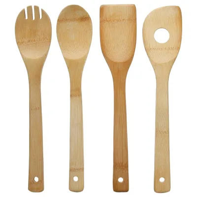 Obrázek produktu pro Sada 4 bambusových kuchyňských lžic