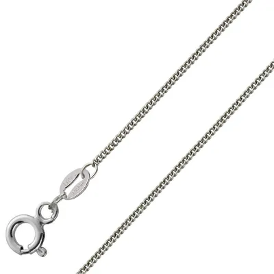 Produktbild von Platinkette Panzerkette 0.8mm 40 42 45cm Cuban Link Chain Platin 950 45