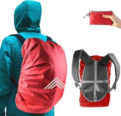 Produktbild von Famanu Regenhülle für Rucksack, Schultasche (15-90 l) - 100% wasserdicht, leicht
