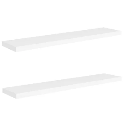 Zdjęcie produktu dla Półki ścienne 2 szt., białe, 120x23,5x3,8 cm, MDF