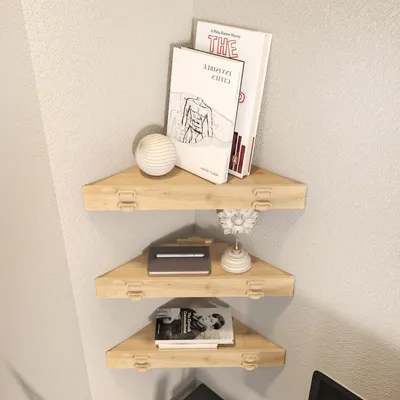 Produktbild von Skye Decor, Edis - Oak, Wandregal, Eiche, 100 % MELAMINBESCHICHTETE SPANPLATTEN, 39,4 x 14,5 x 5 cm