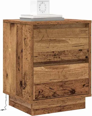 Obrázok produktu pre vidaXL Nočný stolík staré drevo 39 x 34,5 x 50 cm materiál na báze dreva