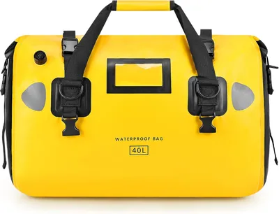 Imagen del producto de Bolsa para moto, tipo "reisetaasche", de 40 litros, bolsa impermeable para moto, maleta, bolsa trasera grande con correas de cierre rápido, ideal para viajes y campamentos
