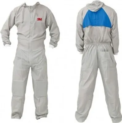 Image de combinaison de protection réutilisable 3M 50425XL, gris+bleu, taille XL, CE catégorie I