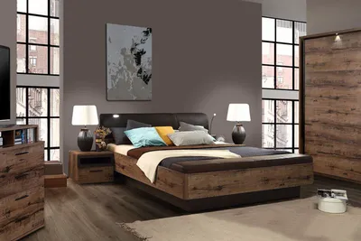 Produktbild von Doppelbett Ehebett Bettgestell Bett 180x200cm Schlammeiche Schwarzeiche